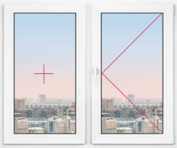 Двухстворчатое окно Rehau Brillant 1440x1440 - фото - 1