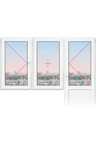 Балконный блок Rehau Intellio 80 2170x2150 - фото - 1