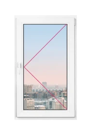 Одностворчатое окно Rehau Blitz 500x1000 - 1 Одностворчатое окно Rehau Blitz 500x1000 - фото - 1