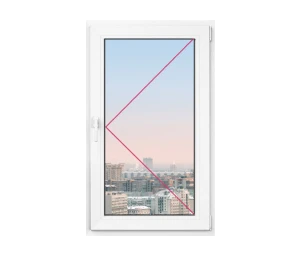 Одностворчатое окно Rehau Grazio 500x1000 - фото - 1